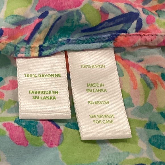 Lily Pulitzer Women’s Natalie Colorful Shirtdress Coverup XS Beach Pool Resort - Picture 7 of 8